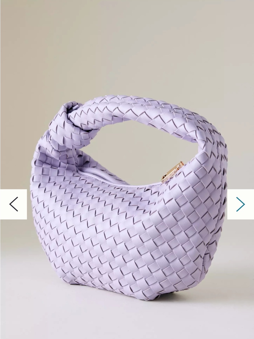 Lavender Woven Hobo Bag - Women